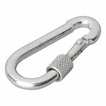 Metallkarabiner 5x50mm mit Schraubverschluss 2 Stuck