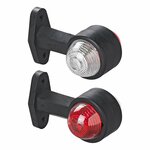 Breite Leuchte rot weiß 120mm gerade