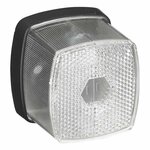 Begrenzungsleuchte weiß 66x62mm mit Reflektor