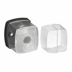 Begrenzungsleuchte weiß 66x62mm mit Reflektor