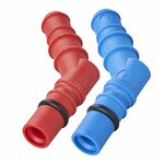 Schlauchverbinder mit O-Ring fur 10 12 mm Schlauche rot + blau
