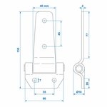 Schmetterlingsscharnier 135x65mm