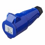CEE Kontraststecker 16A Festgehause blau