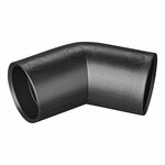 Abflussrohr-Eckstuck  dia 28 mm 45 PE schwarz