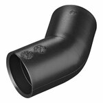Abflussrohr-Eckstuck  dia 28 mm 45 PE schwarz