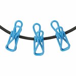 Elastische Wascheleine mit 12 Wascheklammern