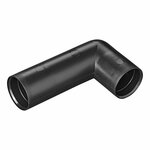 Abflussrohr-Eckstuck  dia 28 mm 90 ungleichschenklig PE schwarz