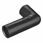 Abflussrohr-Eckstuck  dia 28 mm 90 ungleichschenklig PE schwarz
