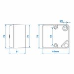 Nebelschlussleuchte 75x85mm