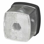 Begrenzungsleuchte weiß 66x62mm mit Reflektor