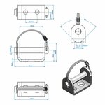 Klappenscharnierhalter 12mm SPP UZ-02A V.1