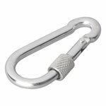 Metallkarabiner 6x60mm mit Schraubverschluss 2 Stuck