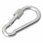 Metallkarabiner 6x60mm mit Schraubverschluss 2 Stuck