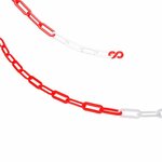 Kunststoff-Absperrkette rot weiß 5M