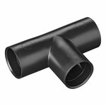 Abflussrohr T-Stuck  dia 28 mm PE schwarz