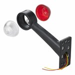 Breite Leuchte rot weiß 160mm abgewinkelt