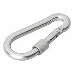 Metallkarabiner 8x80mm mit Schraubverschluss 2 Stuck