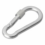 Metallkarabiner 8x80mm mit Schraubverschluss 2 Stuck