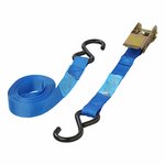 Blauer Spanngurt mit Ratsche + 2 Haken 5 Meter
