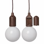 Retro Lampe XL Holzmotiv mit Kordel 90cm