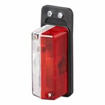 Breite Leuchte rot weiß 92x42mm auf Halter
