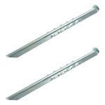Zelthering 40cm Metall geriffelt 2 Stuck im Polybeutel