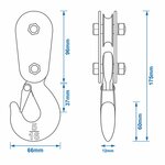 Seilrolle mit Haken fur elektrische Seilwinde