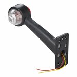 Breite Leuchte rot weiß 160mm schrag