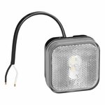 Begrenzungsleuchte 12 24V weiß 65 x 65 mm LED
