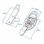 Spannverschluss 220x40mm + Gegenstuck