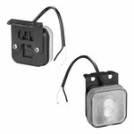 Begrenzungsleuchte 12 24V weiß 65 x 65 mm LED mit Halter