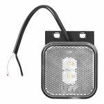 Begrenzungsleuchte 12 24V weiß 65 x 65 mm LED mit Halter