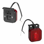 Begrenzungsleuchte 12 24V rot 65 x 65 mm LED mit Halter