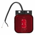 Begrenzungsleuchte 12 24V rot 65 x 65 mm LED mit Halter