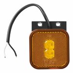 Seitenmarkierungsleuchte 12 24V orange 65 x 65 mm LED mit Halter