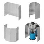 Kochwindschutz 5-teilig Aluminium faltbar 49 x 26 cm