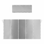 Kochwindschutz 5-teilig Aluminium faltbar 49 x 26 cm
