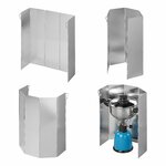 Kochwindschutz 5-teilig Aluminium faltbar 49 x 36 cm