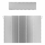 Kochwindschutz 5-teilig Aluminium faltbar 49 x 36 cm
