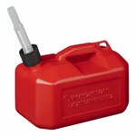 Kanister 5L Kunststoff rot UN-gepruft (niedriges Modell)