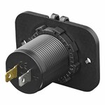 USB Schnellladegerat Einbau mit Montageplatte 2-fach 12 24V 3A Typ A + C