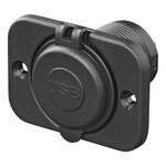 USB Schnellladegerat Einbau mit Montageplatte 2-fach 12 24V 3A Typ A + C