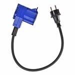 Verlangerungskabel 40cm von Schukostecker auf gewinkelten CEE-Gegenstecker + Schukosteckdose