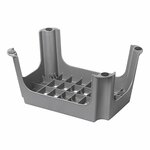 Tritthocker grau Kunststoff 42 5 x 27 5 x 23 cm