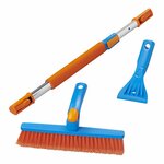Schneebesen mit Eiskratzer + Teleskopstiel 99-127cm
