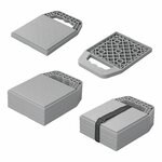 Stapelbare Grundplatten mit Griff - 4er Set