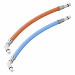 Flexible Schlauchverbindung 25 cm rot + blau 45 Tulle im Polybeutel