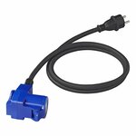 Verlangerungskabel 150cm 3x2 5mm² von Schukostecker auf gewinkelten CEE Gegenstecker + Schukosteckdose