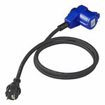 Verlangerungskabel 150cm 3x2 5mm² von Schukostecker auf gewinkelten CEE Gegenstecker + Schukosteckdose