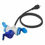 Verlangerungskabel 150cm 3x1 5mm² von Schukostecker auf 1xCEE + 2xSchukosteckdose